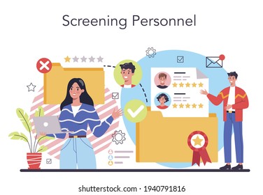 Personnel screening concept. Business recruitment and empolyee control.