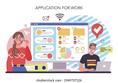 Personnel screening online service or platform. Business recruitment
