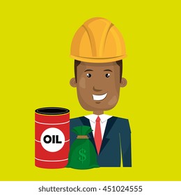 persons with barrel petroleo isolated icon design, vector illustration  graphic 