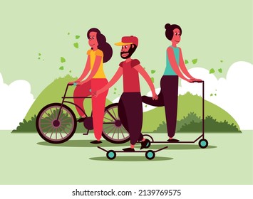 persons in car free day scene