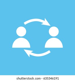 Persons connection. Exchange scheme