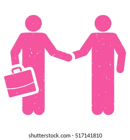 Persons Contract rubber seal stamp watermark. Icon vector symbol with grunge design and dirty texture. Scratched pink ink sticker on a white background.