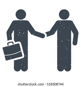 Persons Contract rubber seal stamp watermark. Icon vector symbol with grunge design and unclean texture. Scratched smooth blue ink sticker on a white background.