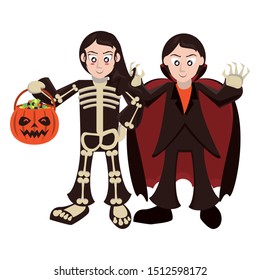 persons with costumes of characters vector illustration design