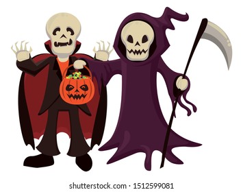 persons with costumes of characters vector illustration design