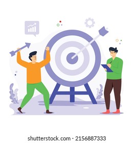 Personas con tablero, concepto de ilustración plana objetivo 

