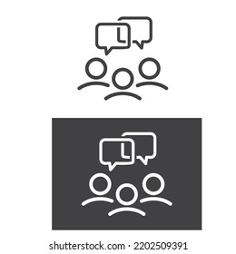 Persons dialog icon in two different versions.