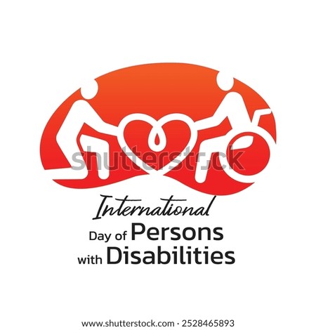 Persons with disabilities concept with people icon character that is symbol to understand, aware and support for persons with disabilities. International day on 3 December. Flat vector illustration.
