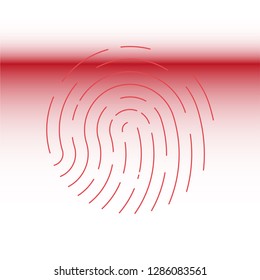 A person's fingerprint. Vector illustration