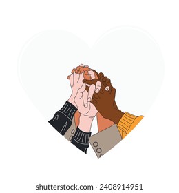 las personas se enrollan de nudo con el corazón.	
