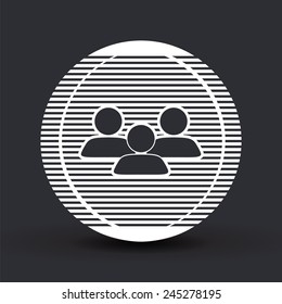 Persons icon. Sign people. Flat design style. Made vector illustration