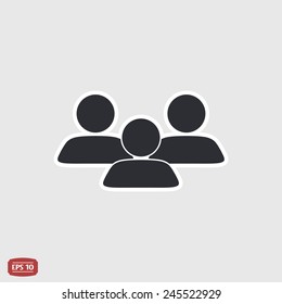 Persons icon. Sign people. Flat design style. Made vector illustration