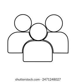  persons icon  - social network users, vector,  sticker. people icon image, black and white people  images, vector , illustration, people vector icon, person  image