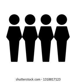 Persons icon vector male group of people symbol avatar for business management people in flat color glyph pictogram illustration