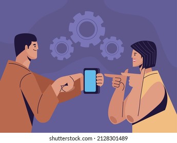 persons indexing with gears characters