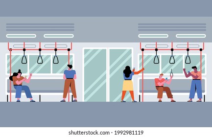 persons in the subway wagon characters