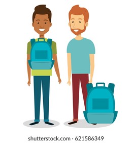 persons with suitcase travel