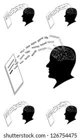 Person's thoughts written down on paper