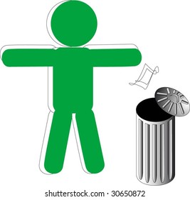 persons throws rubbish