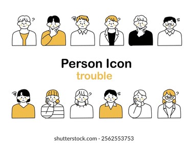 Person's upper body icon (trouble)