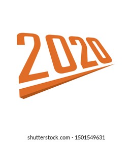 Perspective 2020 logo in red color. logo 2020