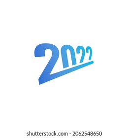 perspective 2022 logo. gradient 2022 logo on white background