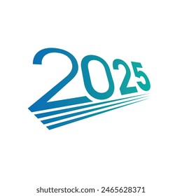 Perspective 2025 logo. Fast 2025 concept on white background