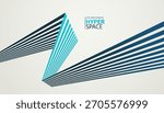 Perspective 3D lines in dynamic motion vector abstract background, optical illusion of speed and force, aggressive and insane wallpaper, modern graphics.