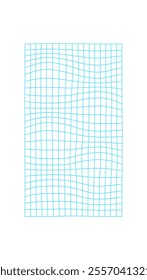 Perspective 3d mesh wave, vaporwave geometry grid pattern figure symbol, y2k geometric 3d wireframe structure object, brutal art trendy mesh shape illustration.
