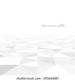 Perspective abstract background with white geometric shapes. Vector illustration - eps10.