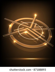 perspective abstract card. vector illustration