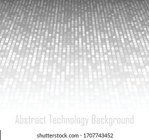 Perspective Abstract Gray Technology Background. Grey Texture Background. Two Dimensional Surface. Vector Space Illustration.