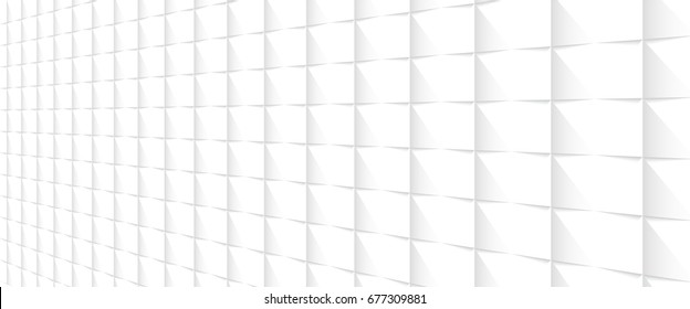 Perspective abstract white background, Vector illustration