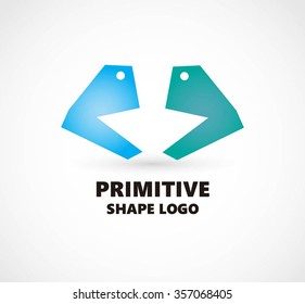 Perspective arrow up abstract vector and logo design or template progress business icon of company identity symbol concept