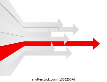 Perspective arrows leadership concept, VECTOR, EPS10