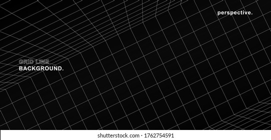 Perspective background black-white slash color surface. Cyber ​​network technology. banners, covers, terrain, sci-fi, picture frames, and related background.