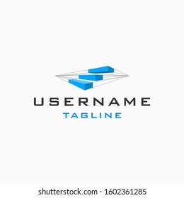 perspective box logo design inspiration . three perspective box logo design template . 3d box logo design 