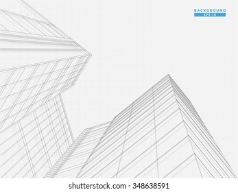 Perspective of building  business office vector design

