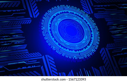  Perspective Circle Technology digital Circuit Technology Background vector illustration