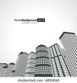 Perspective city vector background