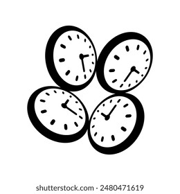 perspective clock interfaces. timing and clock concept