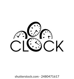 perspective clock interfaces and the word clock. vector clock concept