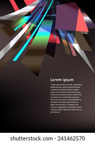 perspective colorful abstract rectangles