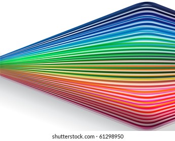Perspective colorful lines. Vector illustration