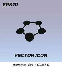 Perspective community, network symbol vector icon. Ui/Ux. Gradient background. Premium quality.