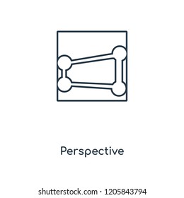 Perspective concept line icon. Linear Perspective concept outline symbol design. This simple element illustration can be used for web and mobile UI/UX.