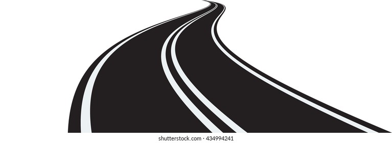 Perspective of curved road 