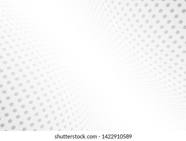 Perspective dot halftone abstract background.Abstract halftone wave dotted background. Vector illustration.
