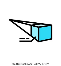 vector de color del borrador de la arquitectura de dibujo de perspectiva. signo del borrador de la arquitectura de dibujo de perspectiva. ilustración de símbolo aislado