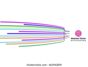 Perspective effect of the colorful ribbon